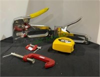 Lot to include 2 staple guns, two clamps and a