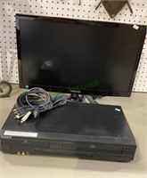 Samsung 22 inch TV with Sony DVD/VHS combo.