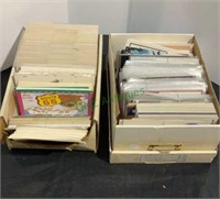 Two boxes of postcards - various styles/dates