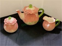 Tea pot with cream and sugar bowl - microwave