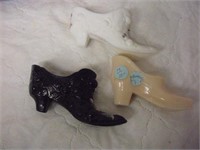 Fenton Glass Shoes, 4 inches Tall