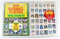 1990 MLB PLAYERS TRIVIA STICKER SET FACTORY SEALED