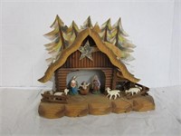 Vintage Nativity Scene Music Box