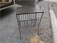Mid Century Wrought Iron & Wood Table - Pick up