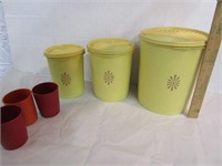 Vintage Tupperware Canisters & Small Cups
