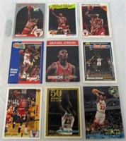 Sheet Of 9 Michael Jordan Basketball Cards