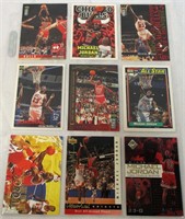 Sheet Of 9 Michel Jordan Basketball Cards