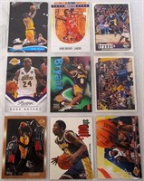 Sheet Of 9 Kobe Bryant Basketball Cards