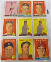 1958 Topps Lot of 8 Baseball Cards
