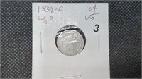 1839o Large O Seated Liberty Dime bg2003