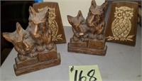 2 Sets of Bookends-Scottie Dogs, Owls