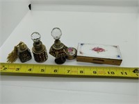 Enamel Pill Boxes and Perfume Bottles