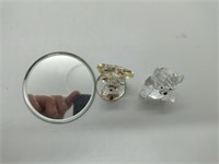 2 Bears Crystal Figurines