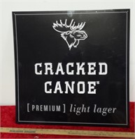 Cracked Canoe Metal Beer Sign