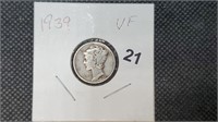 1939 Mercury Dime bg2021