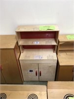 Wood Child Play Kitchen Storage Cabinet 23" x 12"