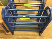 Blue Plastic Basket/Cubby Storage Rack 37" x 13"