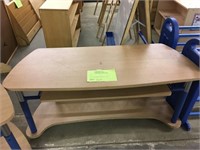 Wood Rolling Desk with pullout computer tray 58"