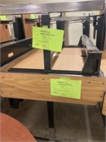 Woodgrain Rolling Computer Table 50" x 32"