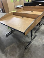Woodgrain rolling Computer Table 50" x 32"