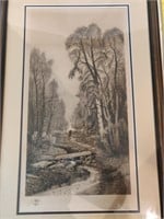 Signed Mielaz Etching Valued $1100