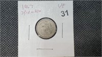 1867 Three Cent Nickel bg2031