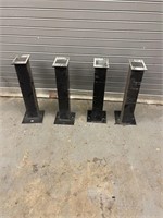 Outdoor bolted table bases
