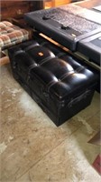 Black Leather Toy Trunk