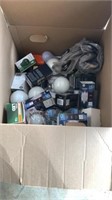Box full of lightbulbs
