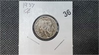 1937 Buffalo Nickel bg2036