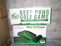 beer pong golf game + golf putting mat
