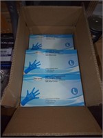29 boxes size L blue latex gloves (100 per box)