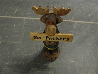 GREEN BAY PACKER MOOSE CHAIN SAW CARVING