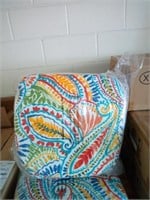 4pk tropical print chair cushions