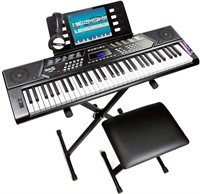 RockJam 61 Key Keyboard Piano With Pitch Bend Kit,