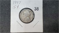 1947 Jefferson Nickel bg2038