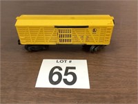LIONEL LINES 6656 YELLOW CATTLE CAR