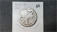 1916d Walking Liberty Half Dollar bg2040