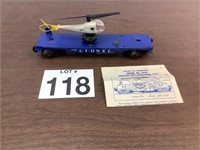 LIONEL 3419 HELICOPTER LAUNCHING CAR