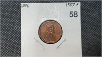 1957p Lincoln Head Wheat Cent bg2058