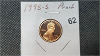 1995s CAM Proof Lincoln Head Wheat Cent bg2062