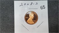 2008s DCAM Proof Lincoln Head Wheat Cent bg2065