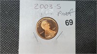 2003s DCAM Proof Lincoln Head Wheat Cent bg2069