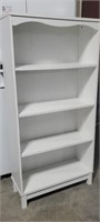 5Ft White Bookcase