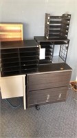 2-drawer Office File Cabinet & 3-File Organizers