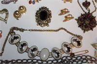 Large Lot of Mostly Vintage Jewelry and a Rosary