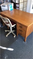 Oak Desk with Office Chair