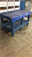 Wood Work Bench/ Cart on Wheels