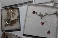 Boxed Jewelry, Sets, and Rhinestone Jewelry