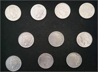 Lot Of  11 Silver Peace Dollars